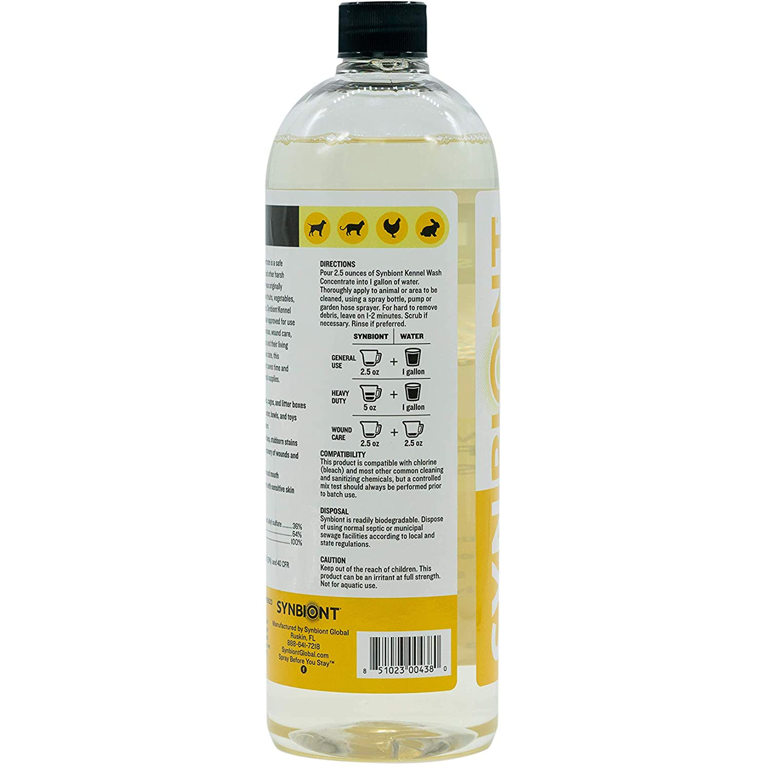 Synbiont Kennel Wash 32 oz Concentrate